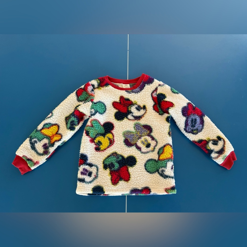 Disney Minnie Mouse fleece pullover purchased from
Disneyland. Kids size Large.